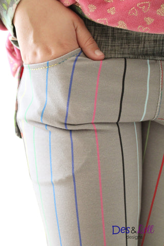 Gray Rainbow Pinstripes Retail